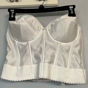 White Strapless bra with extender
